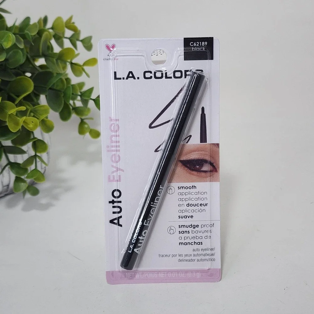 L.A. COLORS Auto Eyeliner Black C62189 Smudge Proof Pencil ~ Cruelty-Free ~ New